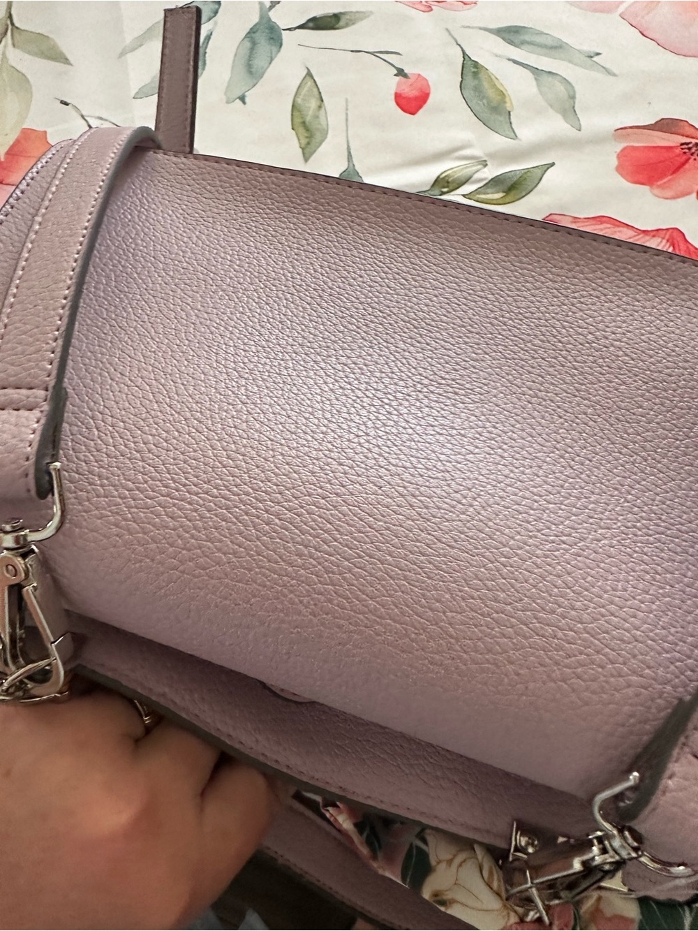 Steve Madden Lilac/Pastel Purple Crossbody Bag with Scarf Accent - Picture 4 of 6